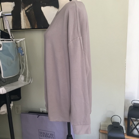 LOVESTITCH Faryn Side Tie Pullover, Putty, L - Picture 9 of 14